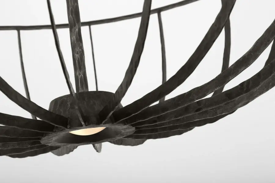 Statement Semi-Flush with Warm LED Lighting and Industrial Elegance - Image 2