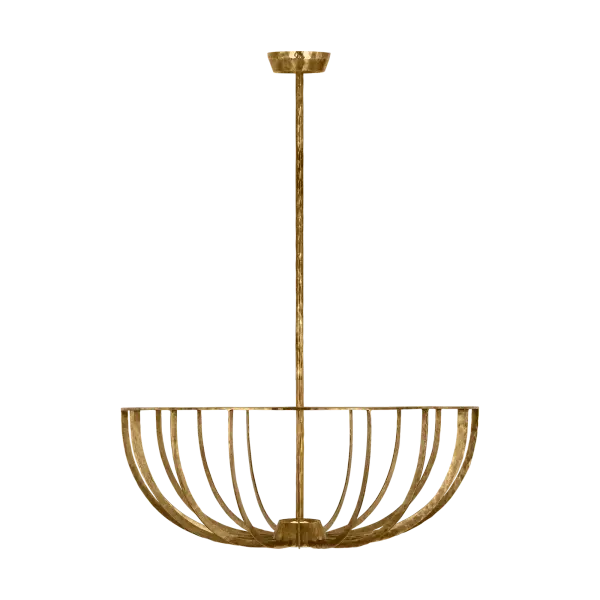 Sanchi X-Large Semi Flush Mount in Polished Antique Brass - Image 1