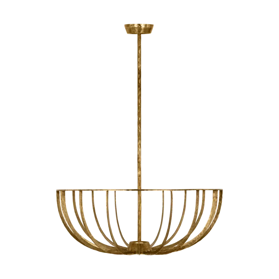 Sanchi X-Large Semi Flush Mount in Polished Antique Brass - Image 1