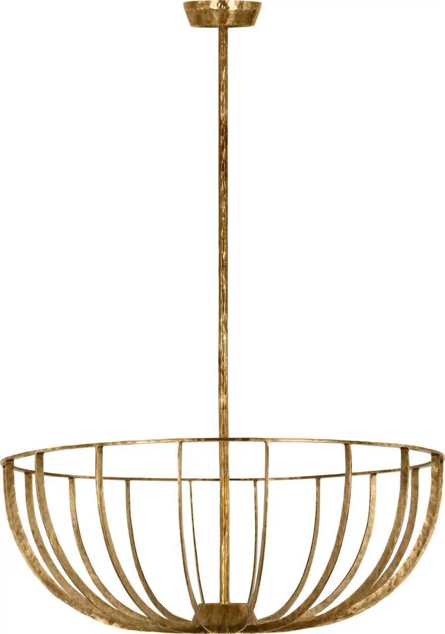 Sanchi X-Large Semi Flush Mount in Polished Antique Brass - Image 2