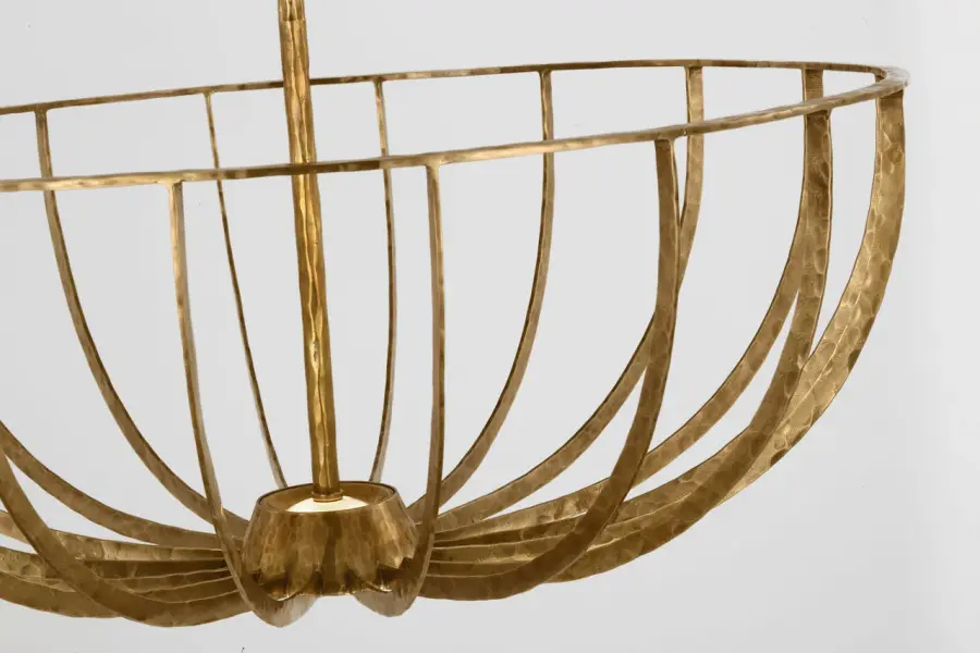 Sanchi X-Large Semi Flush Mount in Polished Antique Brass - Image 3