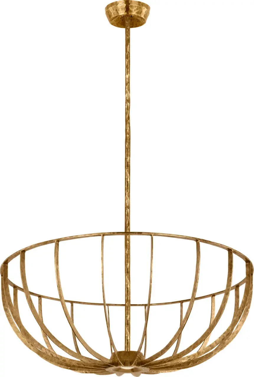 Sanchi X-Large Semi Flush Mount in Polished Antique Brass - Image 5