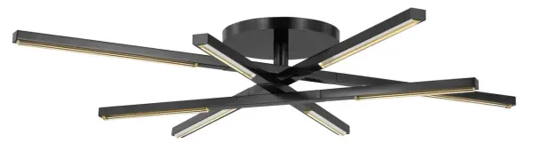 The Cityscape Medium Flush Mount combines contemporary elegance with practical functionality. Clear crystal elements paired with bronze finish create refined ambiance, while 2700K LED provides warm, high-quality light. - alternate view