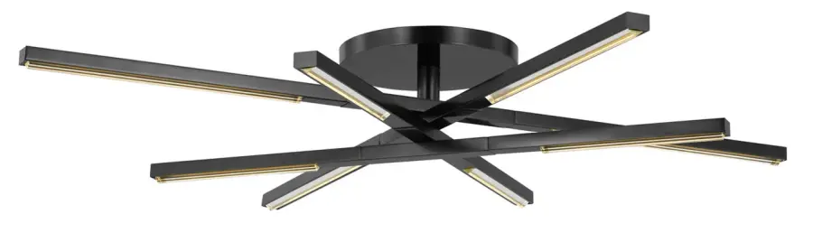 Sophisticated Crystal Flush Mount with Warm LED Illumination - Image 2