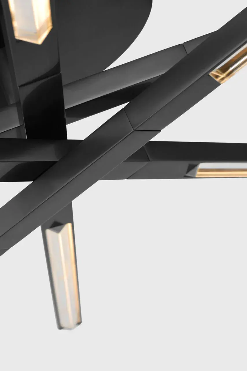 Sophisticated Crystal Flush Mount with Warm LED Illumination - Image 6