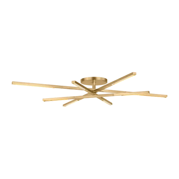 Cityscape Medium Flush Mount in Hand-Rubbed Antique Brass - Image 4