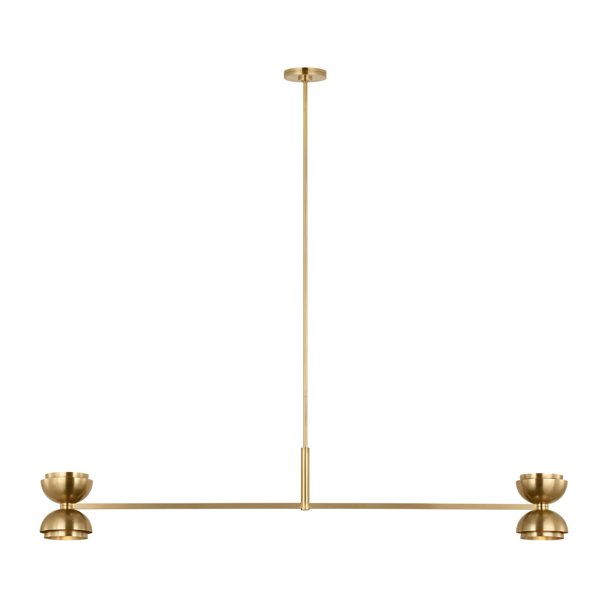 Shanti X-Large Linear Chandelier in Natural Brass