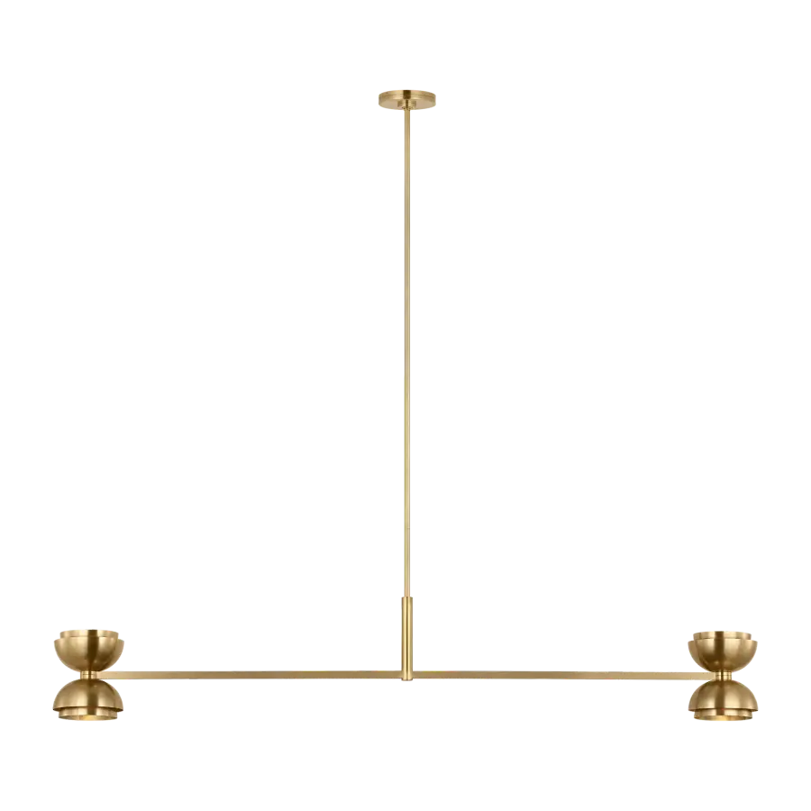 Shanti X-Large Linear Chandelier in Natural Brass - Image 1