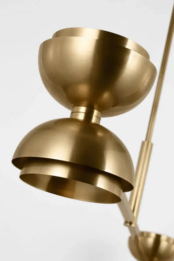 Shanti X-Large Linear Chandelier in Natural Brass - Image 3