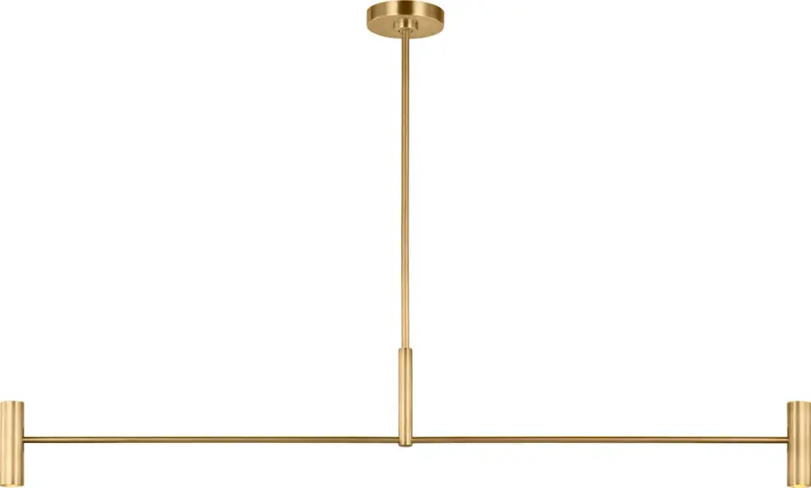Ponte Large Linear Chandelier in Hand-Rubbed Antique Brass - Image 2