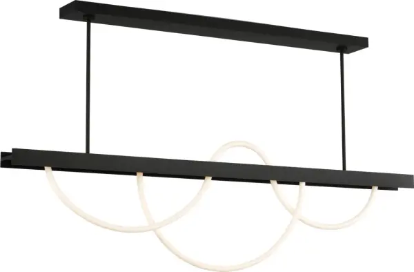 The Uneri 62" Linear Chandelier delivers continuous warm LED illumination through an innovative woven cotton rope design. Its elongated form and disciplined curves create commanding visual impact while maintaining refined minimalism.