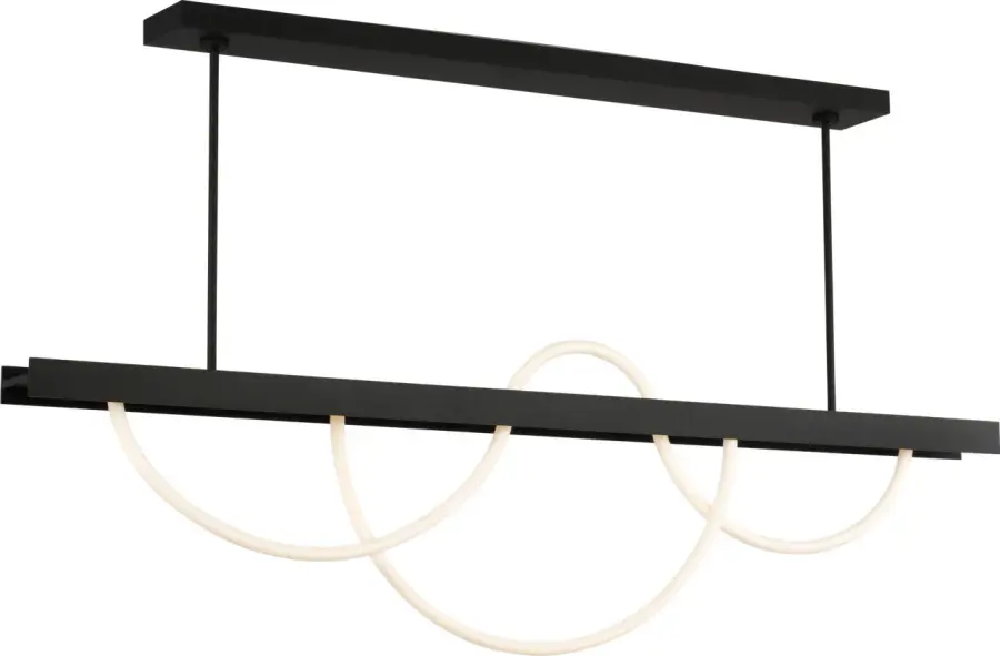 Uneri 62" Linear Chandelier in Nightshade Black - Image 1