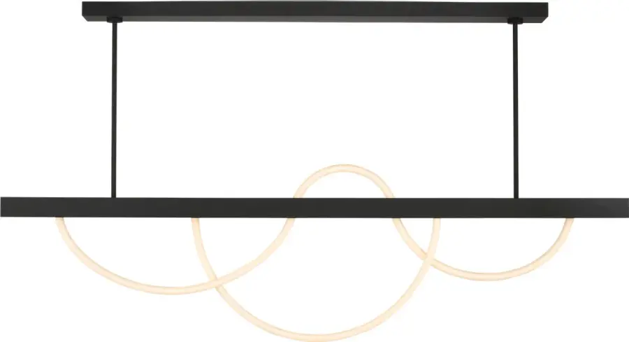 Uneri 62" Linear Chandelier in Nightshade Black - Image 2