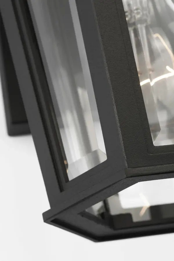 Witley Mini Wall Lantern in Textured Black - Image 4