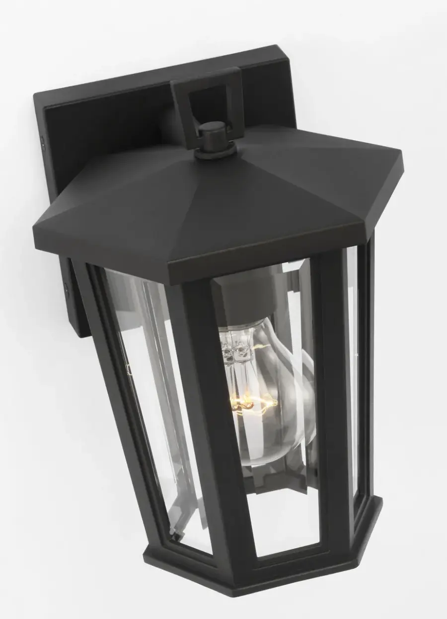 Witley Mini Wall Lantern in Textured Black - Image 5