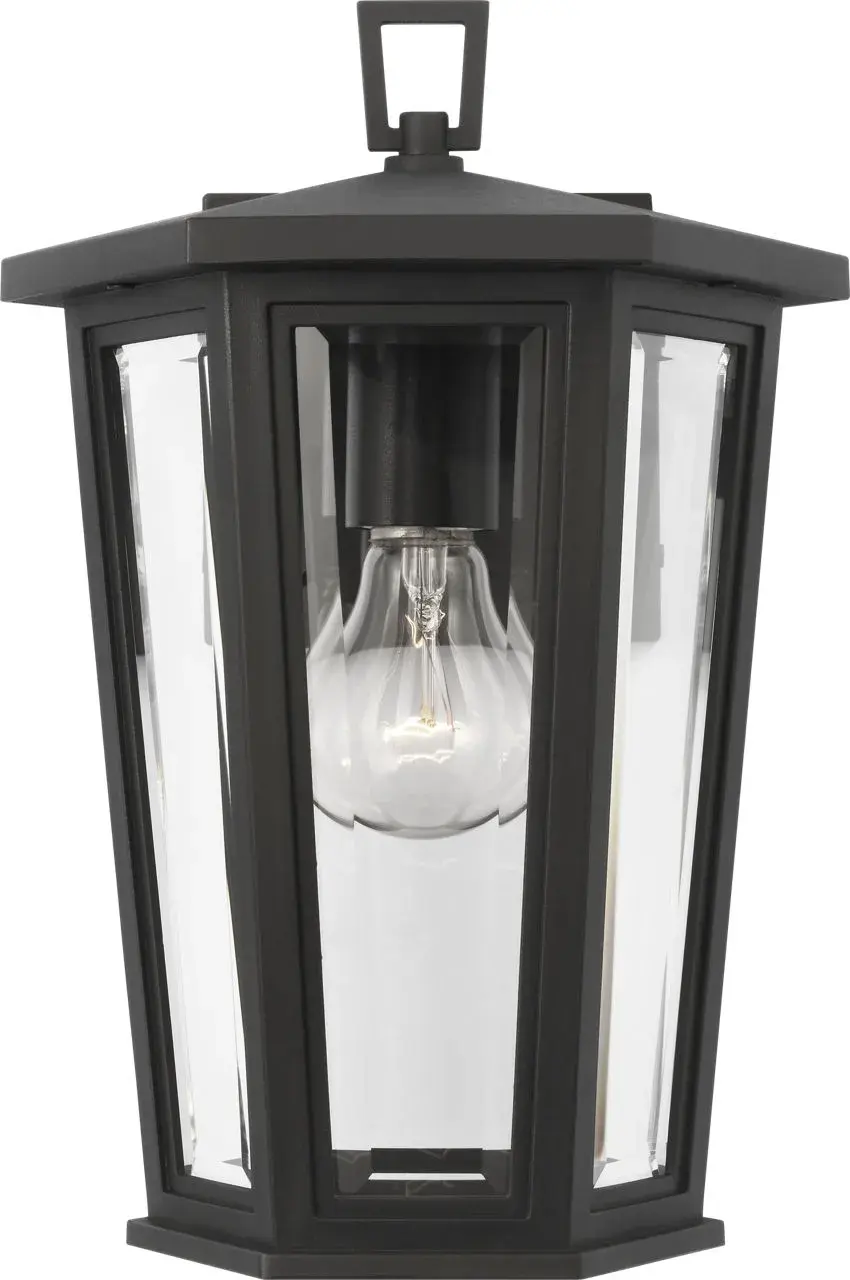 Witley Small Wall Lantern in Textured Black - Image 1