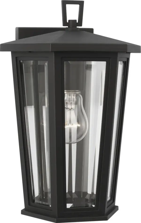 Witley Small Wall Lantern in Textured Black - Image 3
