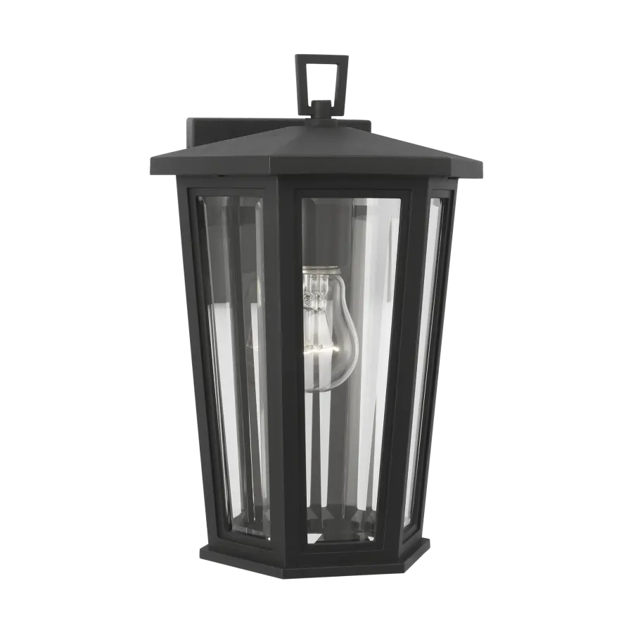 Witley Small Wall Lantern in Textured Black - Image 4