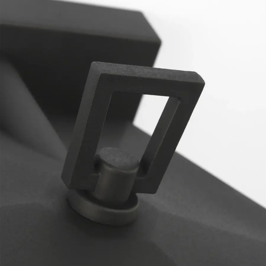 Witley Small Wall Lantern in Textured Black - Image 6