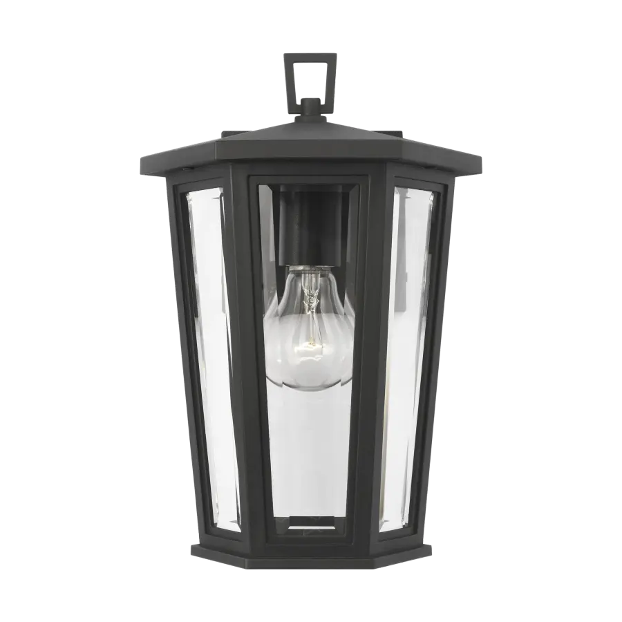 Witley Small Wall Lantern in Textured Black - Image 8