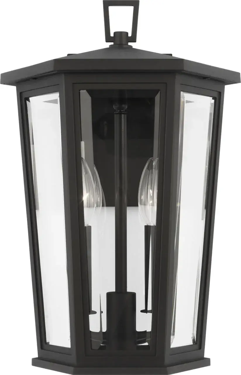 Witley Medium Wall Lantern in Textured Black - Image 1