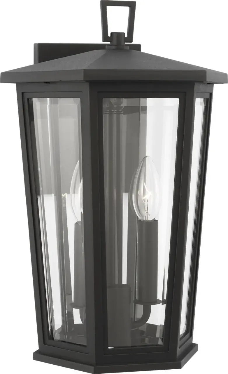 Witley Medium Wall Lantern in Textured Black - Image 2