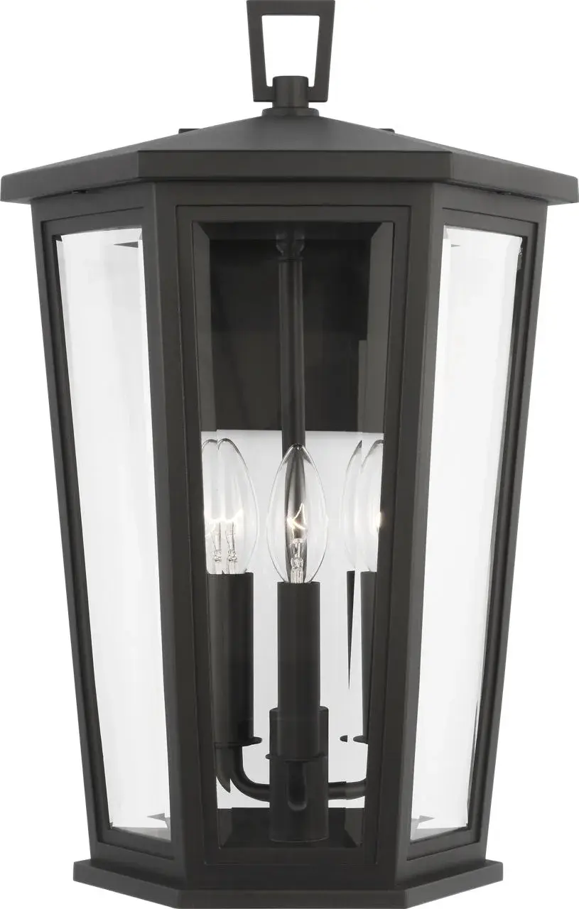 Witley Large Wall Lantern in Textured Black - Image 1