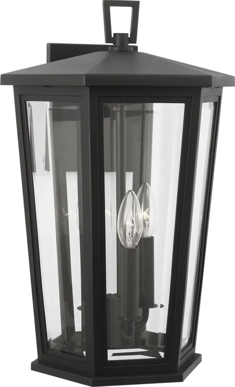 Witley Large Wall Lantern in Textured Black - Image 2