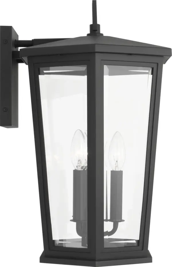 Witley Large Wall Lantern in Textured Black - Image 3