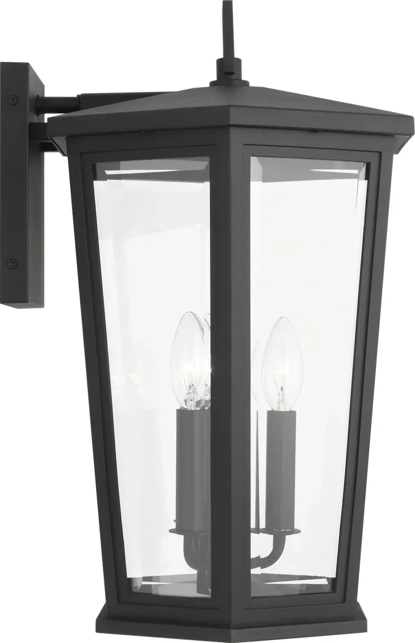 Witley Large Wall Lantern in Textured Black - Image 3