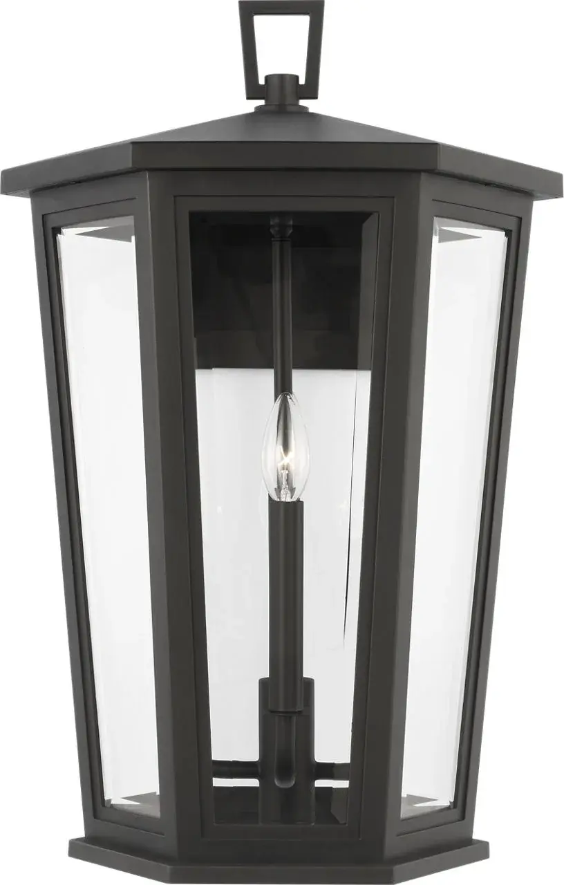 Witley Extra Large Outdoor Wall Lantern in Textured Black - Image 1