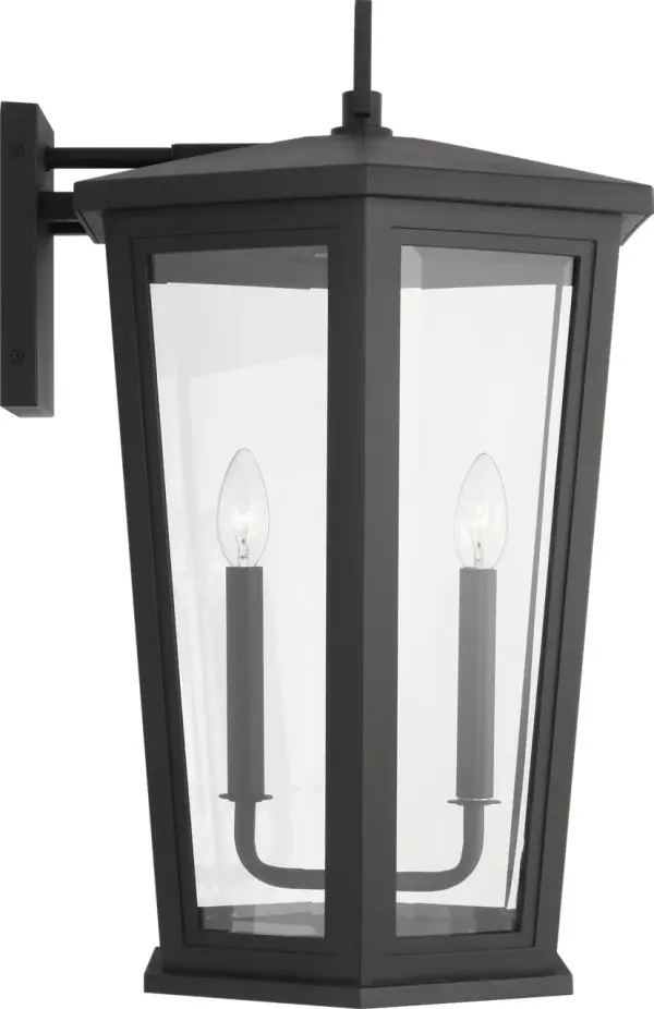 Witley Extra Large Outdoor Wall Lantern in Textured Black - Image 3