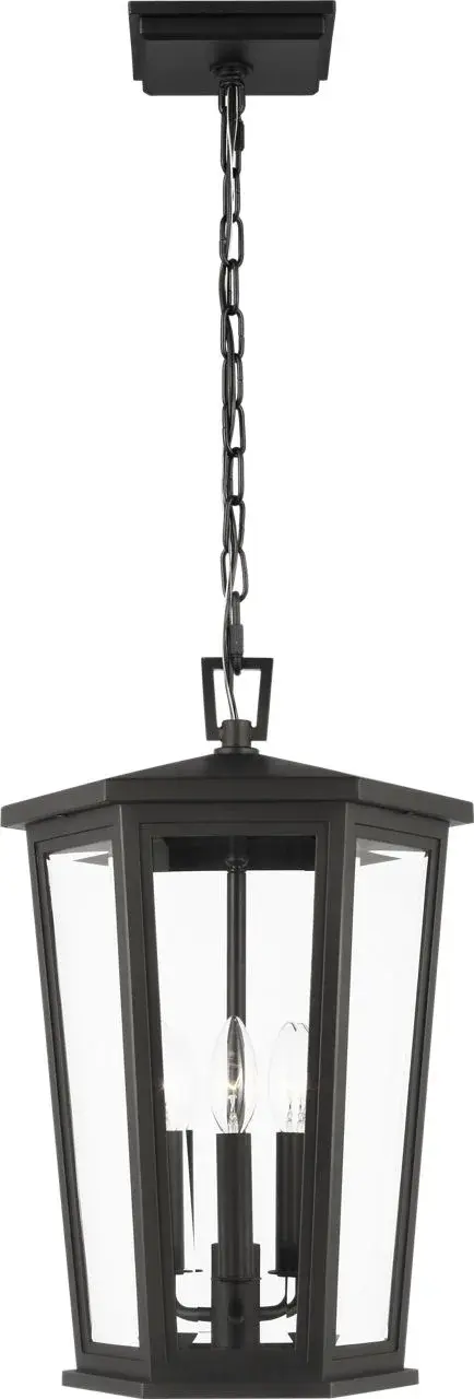 Witley Large Pendant Lantern in Textured Black - Image 1