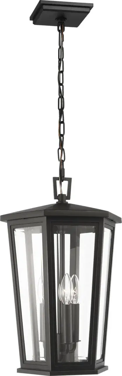 Witley Large Pendant Lantern in Textured Black - Image 2