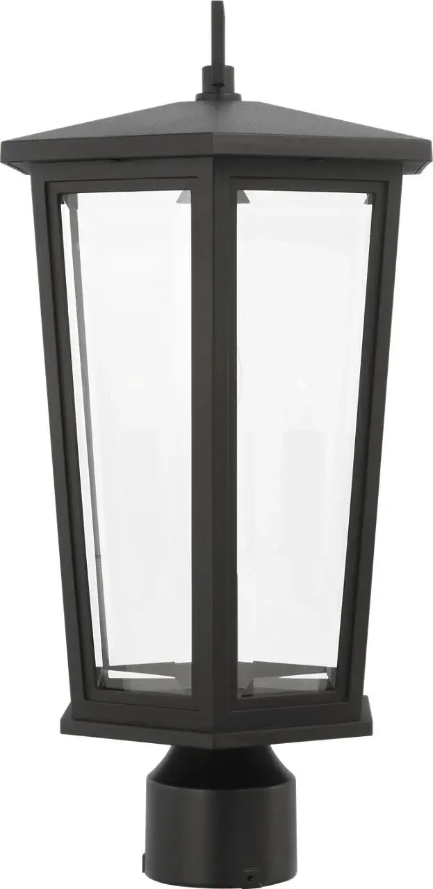Witley Medium Post Lantern in Textured Black - Image 4