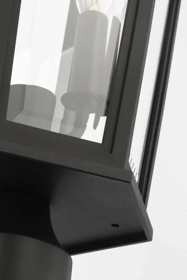 Witley Medium Post Lantern in Textured Black - Image 5