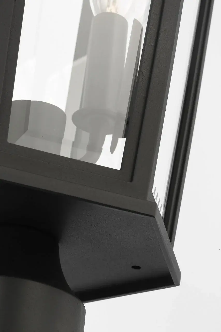 Witley Medium Post Lantern in Textured Black - Image 5