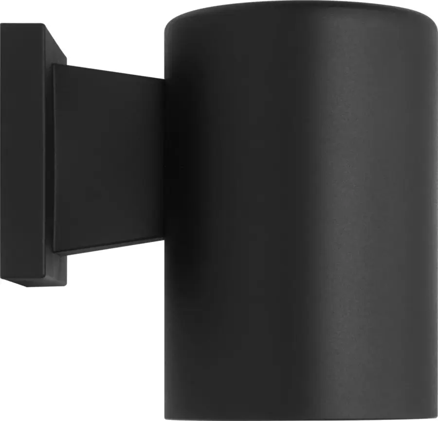 Outdoor Cylinder Small One Light Wall Lantern in Textured Black - Image 4