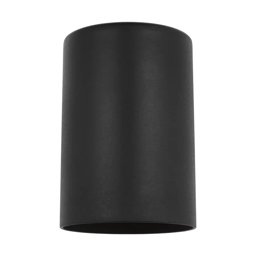 Outdoor Cylinder Small One Light Wall Lantern in Textured Black - Image 5