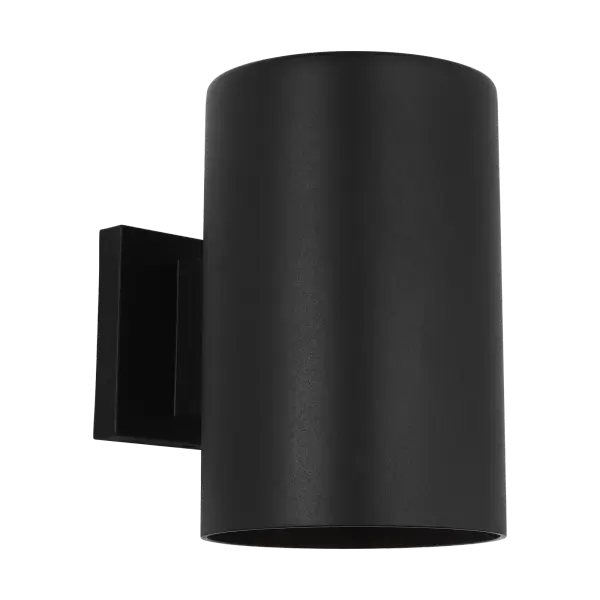 Outdoor Cylinders Medium One Light Wall Lantern in Textured Black - Image 2