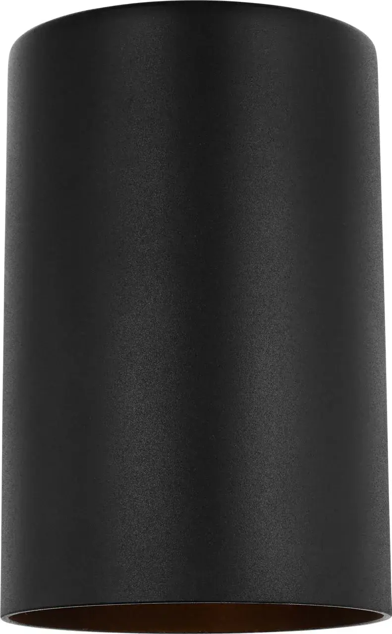 Outdoor Cylinders Medium One Light Wall Lantern in Textured Black - Image 3