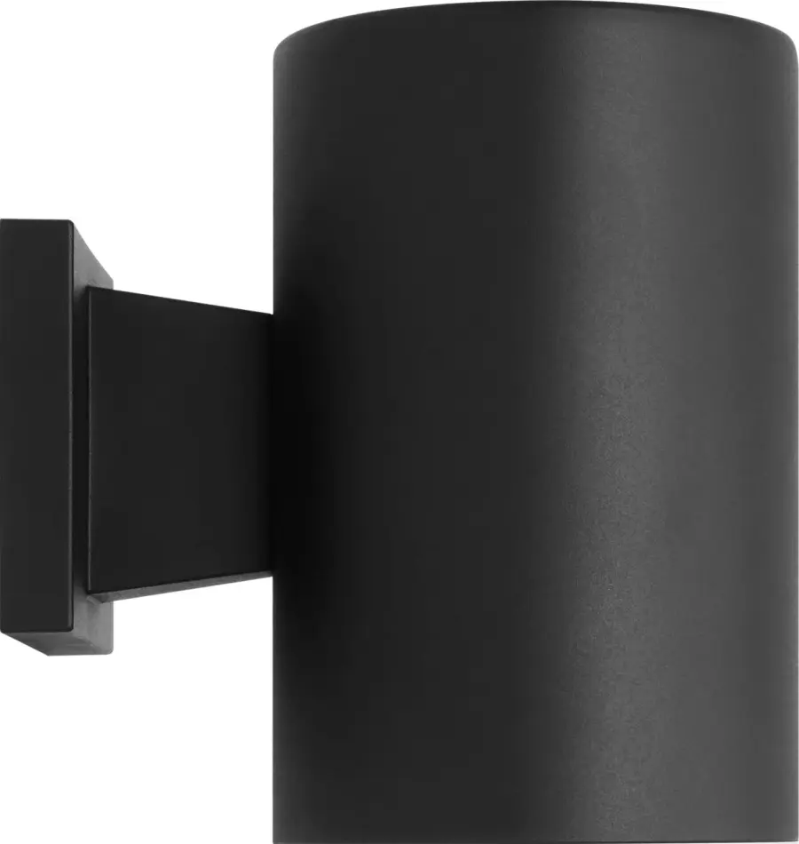 Outdoor Cylinders Medium One Light Wall Lantern in Textured Black - Image 5