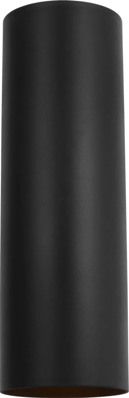 Outdoor Cylinders Large Two Light Wall Lantern in Textured Black
