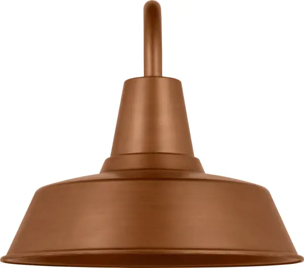 This extra-large outdoor wall lantern combines classic barn light design with durable StoneStrong construction. The natural copper finish develops a beautiful patina over time, adding character to any exterior space. - alternate view