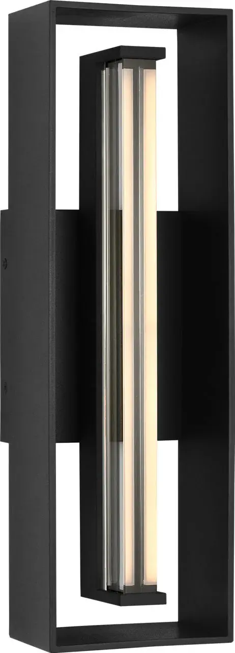 Abner 16" Outdoor Lantern in Textured Black - Image 1