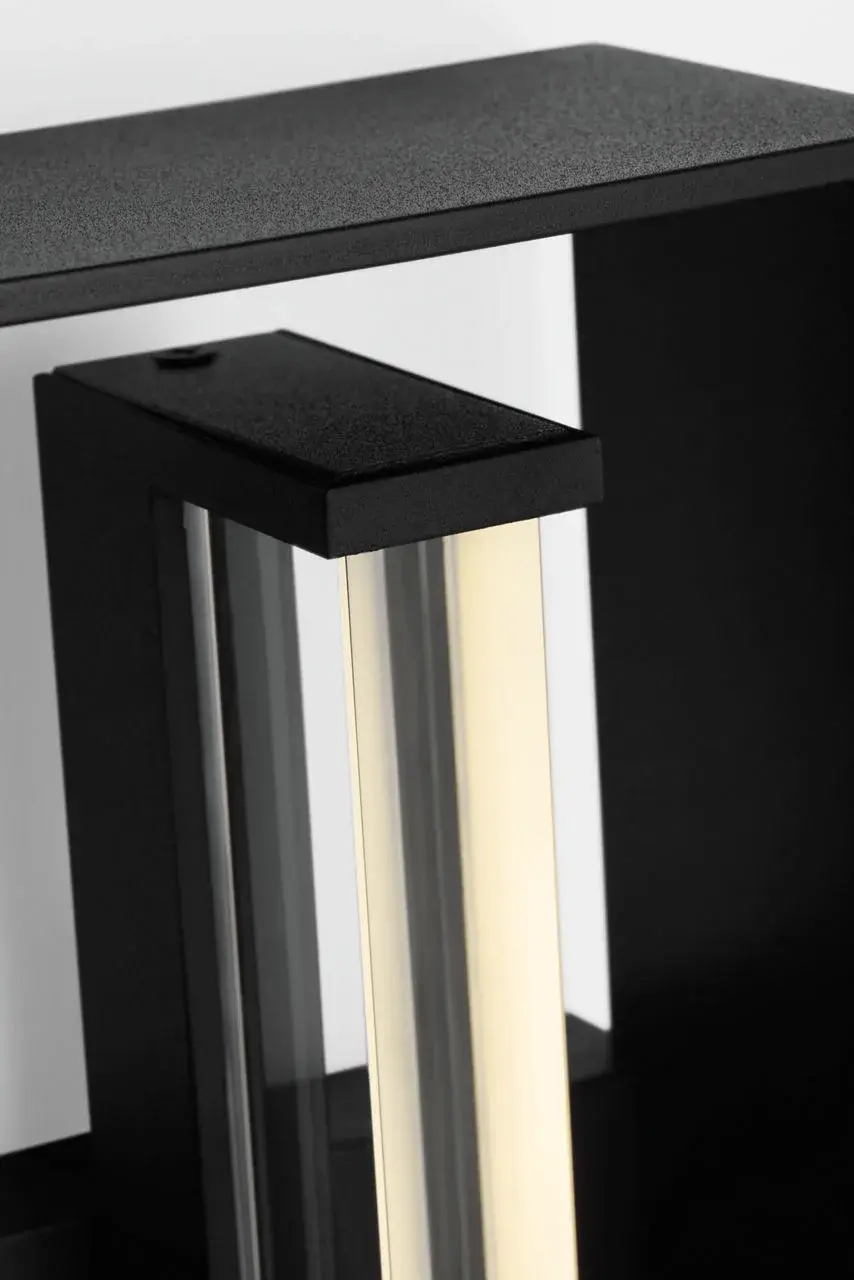 Abner 16" Outdoor Lantern in Textured Black - Image 4