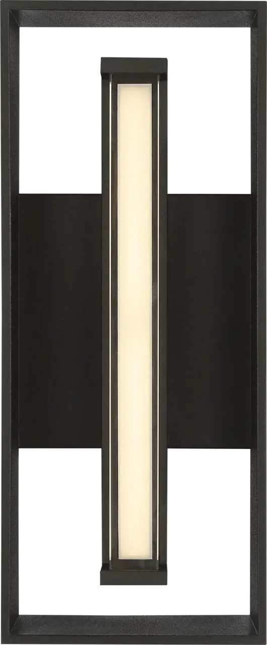 Abner 12" Outdoor Lantern in Textured Black - Image 3