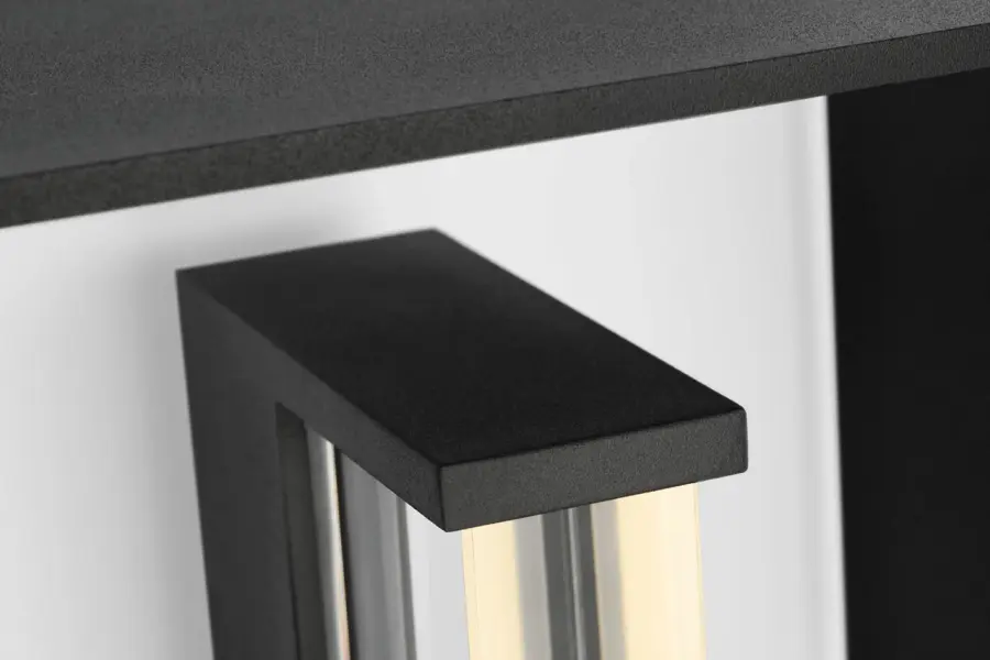 Abner 24" Outdoor Lantern in Textured Black - Image 2