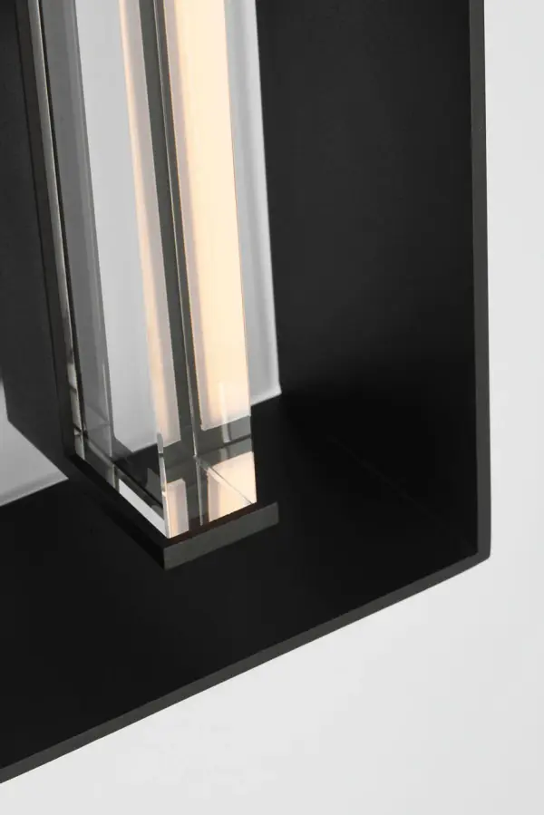 Abner 24" Outdoor Lantern in Textured Black - Image 3
