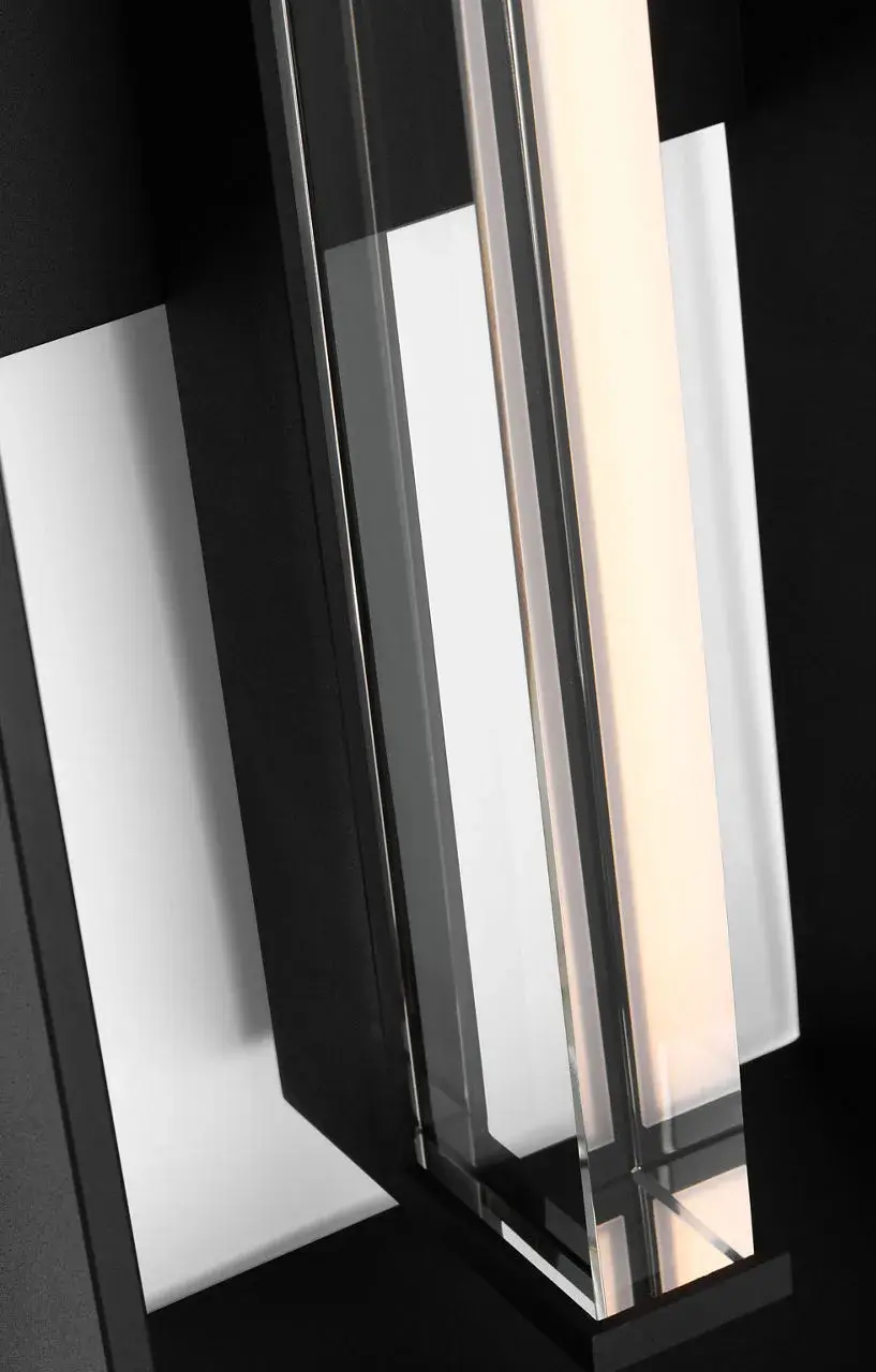 Abner 30" Outdoor Wall Lantern in Textured Black - Image 2